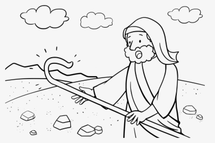This Free Icons Png Design Of 07 Exodus , Png Download - Moses And His Staff Coloring Page, Transparent Png, Transparent PNG