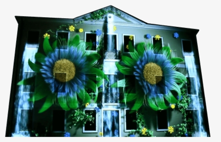 Projection Mapping Flower Design Building, HD Png Download, Transparent PNG