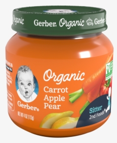 Gerber 2nd Foods Organic Carrot Apple Pear - Gerber Organic Baby Food, HD Png Download, Transparent PNG