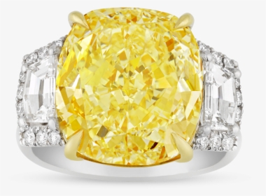 Fancy Yellow Diamond Ring, - Engagement Ring, HD Png Download, Transparent PNG