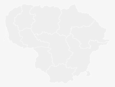 Printable Outline , Blank Lithuania Map - Many People Live In Lithuania, HD Png Download, Transparent PNG