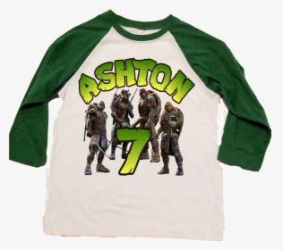 Teenage Mutant Ninja Turtles Green Raglan - Long-sleeved T-shirt, HD Png Download, Transparent PNG