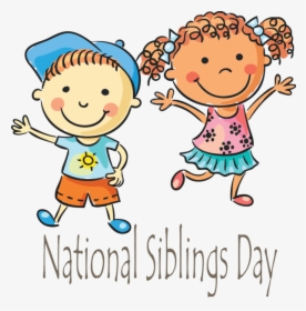 Transparent Siblings Day Cartoon Child Text For Happy - Child, HD Png Download, Transparent PNG
