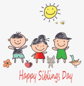 Transparent Siblings Day Cartoon Playing With Kids - Siblings Cartoon, HD Png Download, Transparent PNG