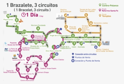 Capital Bus Mexico City Map, HD Png Download, Transparent PNG