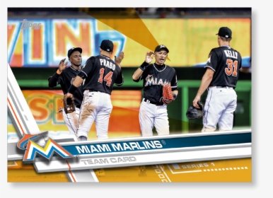 Miami Marlins 2017 Topps Baseball Series 1 Team Cards - Team, HD Png Download, Transparent PNG
