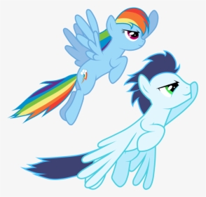 Rainbow Dash Fluttershy Applejack Human Torch Pony - Rainbow And Soarin Vector, HD Png Download, Transparent PNG