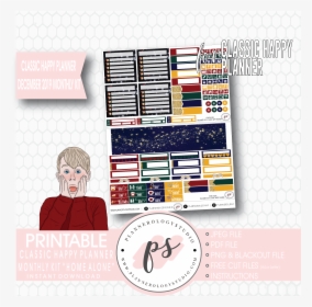 Transparent Home Alone Png - 2019 January Stickers Planner Printables, Png Download, Transparent PNG