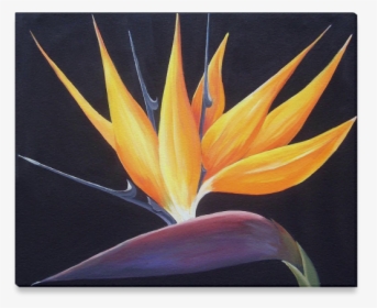 Birds Of Paradise Flower-acrylic On Canvas Painting - Modern Art, HD Png Download, Transparent PNG