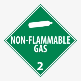 Non Flammable Gas 2 Label Clipart , Png Download - Non Flammable Gas Label, Transparent Png, Transparent PNG
