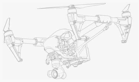Dji Inspire - Technical Drawing, HD Png Download, Transparent PNG