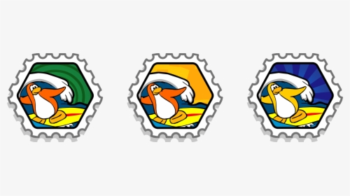Club Penguin Catchin Waves Hard Stamps, HD Png Download, Transparent PNG
