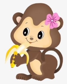 Girl Monkey Eating Banana, HD Png Download, Transparent PNG