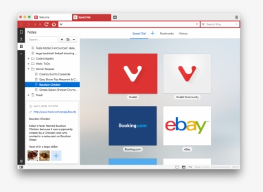 Vivaldi Browser Side Tabs, HD Png Download, Transparent PNG