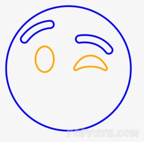 How To Draw A Kiss Emoji Pop Path - Circle, HD Png Download, Transparent PNG