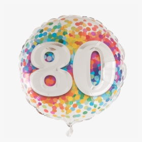 80 Rainbow Confetti - 100 Balloon, HD Png Download, Transparent PNG