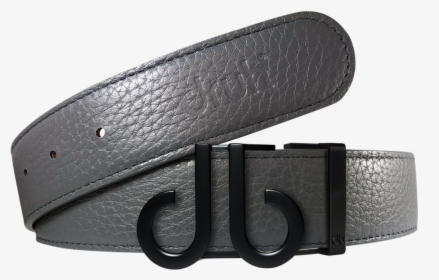 Gray Full Grain Texture Leather Belt With Matte Db, HD Png Download, Transparent PNG