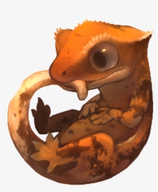 Cute Crested Gecko Art, HD Png Download, Transparent PNG