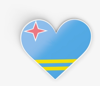 Aruba Flag Png Transparent Images - Aruba Heart Flag Png, Png Download, Transparent PNG