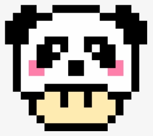 Panda Mario Mushroom - Easy Cute Pixel Art, HD Png Download, Transparent PNG