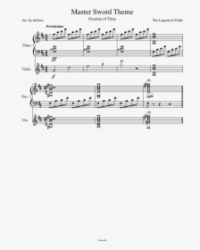 Master Sword Theme Sheet Music Composed By The Legend - Master Sword Theme Sheet Music, HD Png Download, Transparent PNG
