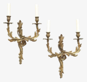 Pair Of Louis Xv Style French Bronze Sconces, HD Png Download, Transparent PNG