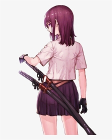 #anime #espada #kata Na #girl #kawaii #agressive - Nova Launcher Themes Anime, HD Png Download, Transparent PNG