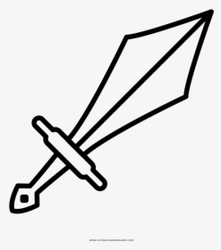 Sword Coloring Page - Espada Desenho Para Colorir, HD Png Download, Transparent PNG