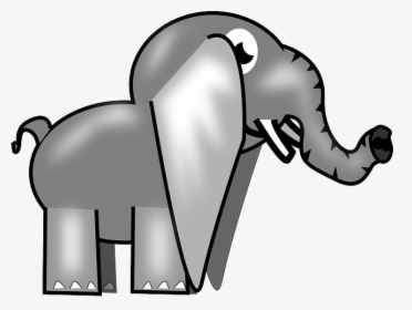 Elephant, Animal, Africa, Safari, Cartoon, Trunk - Elephant, HD Png Download, Transparent PNG