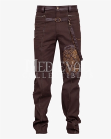Steampunk Brown Gear Embroidery Strap Trousers - Pajamas, HD Png Download, Transparent PNG