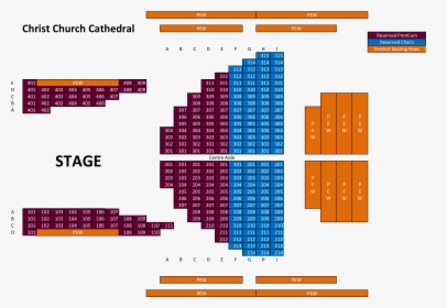 Chan Centre Seating - Christ Church Cathedral Vancouver Seating Plan, HD Png Download, Transparent PNG