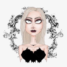 Female Tim Burton Drawing Style, HD Png Download, Transparent PNG