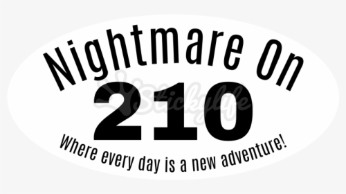 Nightmare On 210 Oval Decal - Graphics, HD Png Download, Transparent PNG
