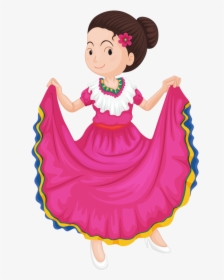 Girl Dancing Clipart , Png Download - Mexican Clipart Png, Transparent Png, Transparent PNG