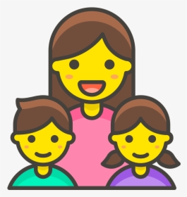 343 Family Woman Girl Boy - Family Of 4 1 Girl 1 Boy, HD Png Download, Transparent PNG