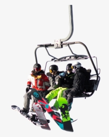 Snow Riders Going Up The Mountain In A Chairlift - Winter In Schweden Sport, HD Png Download, Transparent PNG