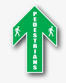 Blue Floor Directional Arrow For Pedestrians, With - Traffic Sign, HD Png Download, Transparent PNG