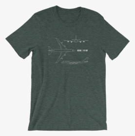 Boeing 747 400 Blueprint T Shirt - T-shirt, HD Png Download, Transparent PNG