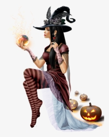 Witch Clipart Skirt - Halloween Girls Png, Transparent Png, Transparent PNG