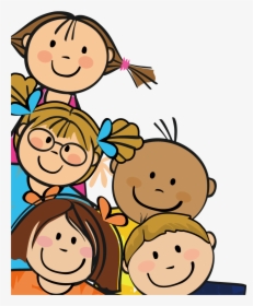 Transparent Lick Ice Cream Clipart - Children Together Cartoon, HD Png Download, Transparent PNG