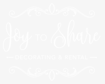Joy To Share Decorating & Rental - Jhu Logo White, HD Png Download, Transparent PNG