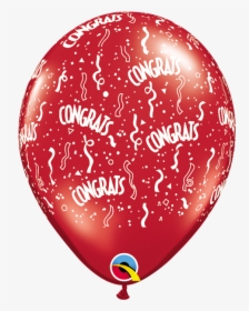 Congrats A Round Jewel Ruby Red Balloon - Balloon, HD Png Download, Transparent PNG