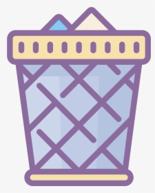 This Icon Is Meant To Represent A Full Trash Can - Png Icon Bin Violet, Transparent Png, Transparent PNG