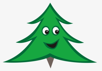 Smiling Christmas Tree Cartoon, HD Png Download, Transparent PNG
