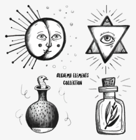 Alchemy Clipart Alchemist - Drawing Alchemical Symbol, HD Png Download, Transparent PNG