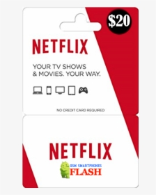 Netflix Gift Card 20 Usd Email Delivery - ซื้อ Gift Card Netflix, HD Png Download, Transparent PNG