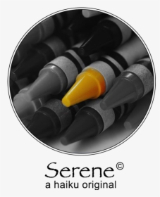 Serene A Haiku Original Yellow Crayon - Close Up Pictures Of School Supplies, HD Png Download, Transparent PNG