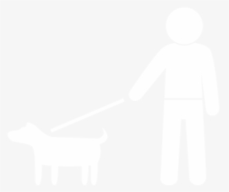 Dog Walking Icon White, HD Png Download, Transparent PNG