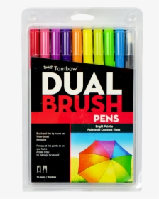 Marcador Dual Brush Tombow 10 Colores   Title Marcador, HD Png Download, Transparent PNG