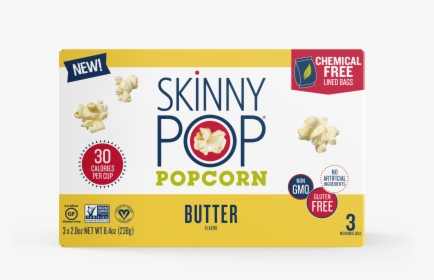 Butter Popcorn - Skinny Pop Butter Popcorn, HD Png Download, Transparent PNG